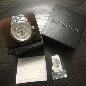 Women’s Silver Michael Kors Oversized Watch